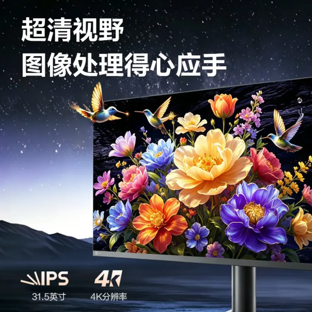 显示器:31.5寸4K带KVM和65W快充,只卖1799元 显示器:31.5寸4K带KVM和65W快充,只卖1799元